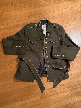NWT Banana Republic Olivia Palermo belted military style jacket